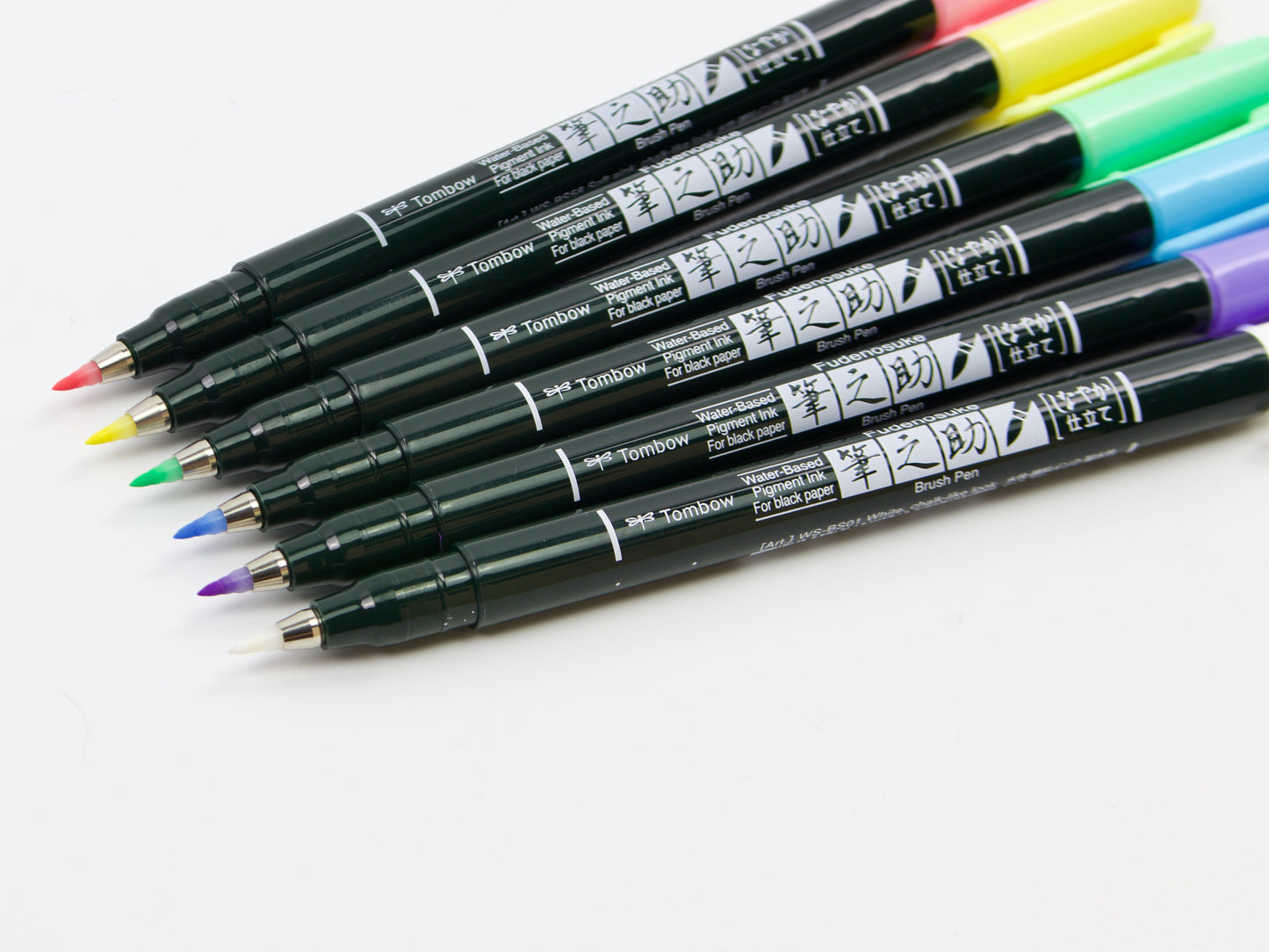 Ensemble de 6 stylos pinceaux Tombow Fudenosuke Pastel Colors