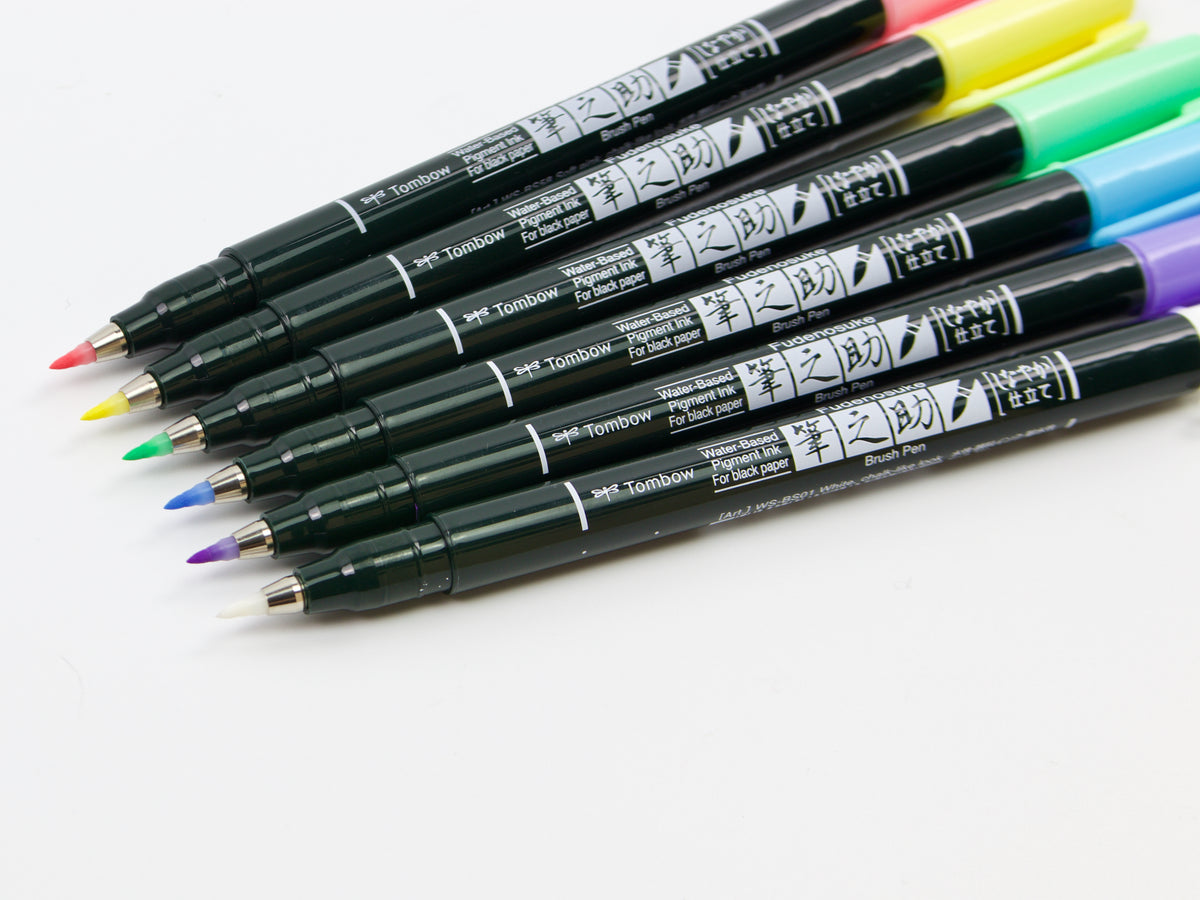Tombow Fudenosuke Brush Pen Pastel Colors