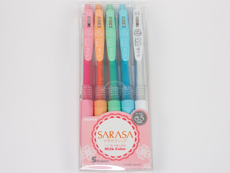 Sarasa Clip Milky 5 Color Set