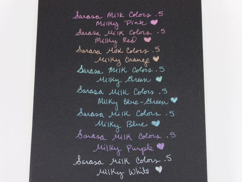 Ensemble de 8 couleurs Sarasa Clip Milky