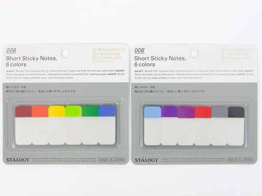 Drapeaux autocollants courts Stalogy 008, 6 couleurs